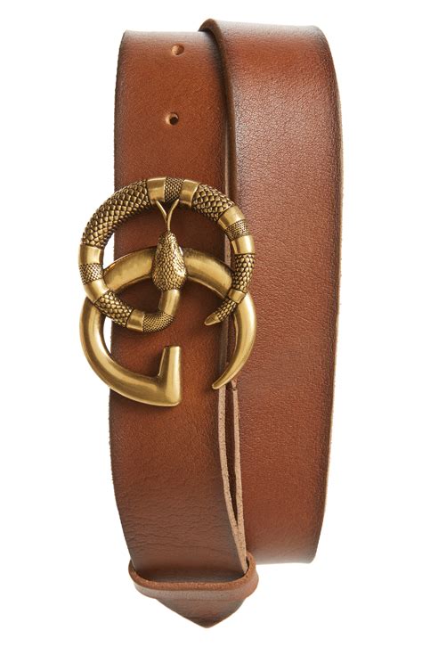 brown gucci belt men's|gucci leather belt with snake.